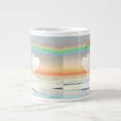 1周年記念紙ハート ジャンボコーヒーマグカップ (正面)