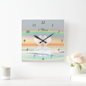 1周年記念紙ハート スクエア壁時計 (ホーム)