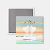 1周年記念紙ハート マグネット (正面/裏面)