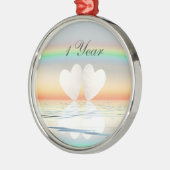 1周年記念紙ハート メタルオーナメント (左)