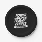 1周年記念結婚したカップル1年強 ペーパープレート (正面)