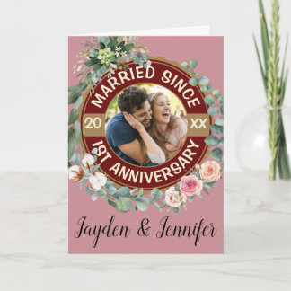 1周年記念結婚したフローラカー結婚ド以降 カード