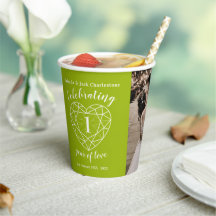 1周年記念結婚の概要ハート写真グリーン