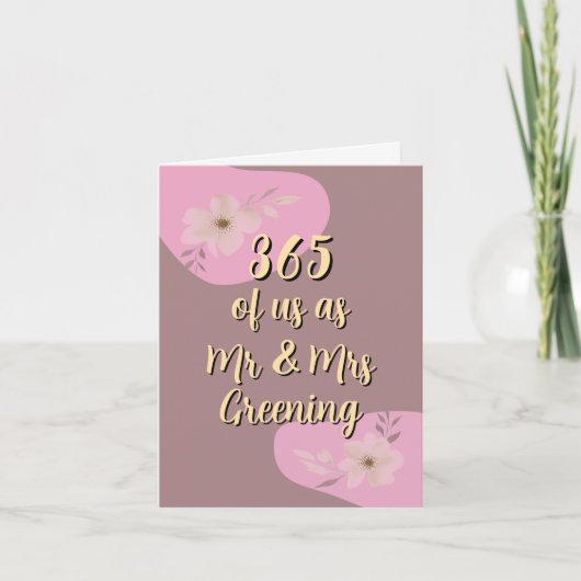 1周年記念結婚カード紙第1 カード (正面)