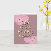 1周年記念結婚カード紙第1 カード (黄色い花)