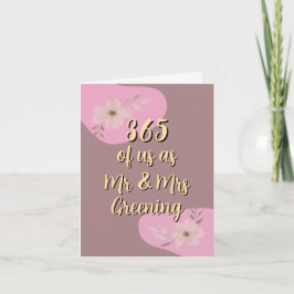 1周年記念結婚カード紙第1 カード