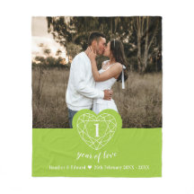 1周年記念結婚グリーンジェムハート