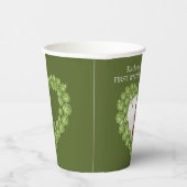 1周年記念結婚ハート写真ペリドット 紙コップ (右)