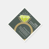 1周年記念結婚パーティーがおもしろい事実を周回する スタンダードカクテルナプキン (角)