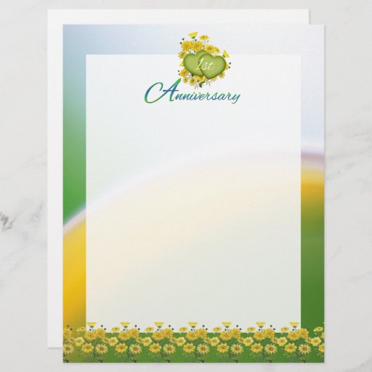 1周年記念結婚パーティースクラップブックページ (正面/裏面)