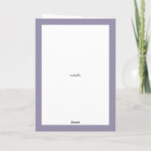 1周年記念結婚フローラパープルピーニー カード (裏面)