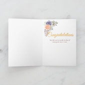 1周年記念結婚牡丹バラ紫 カード (内部)