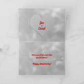 1周年記念結婚祝BW カード (内部)