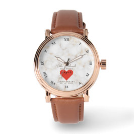 1周年記念結婚紙パーソナライズされた結婚の 腕時計