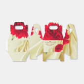 1周年記念結婚金ゴールド背景カーネーション フェイバーボックス (折り畳みなし)