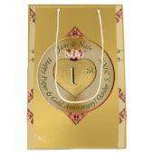 1周年記念結婚金 ミディアムペーパーバッグ (裏面)