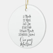 1周年記念1年目結婚したの結婚恋人 セラミックオーナメント (左)