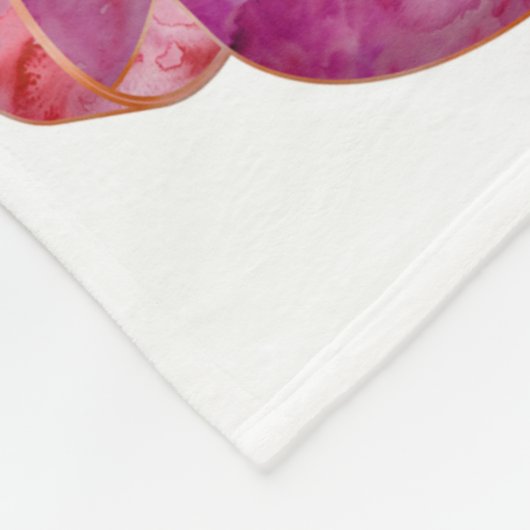 1周年記念2羽の白鳥が掃くハート翼を愛する フリースブランケット (角)