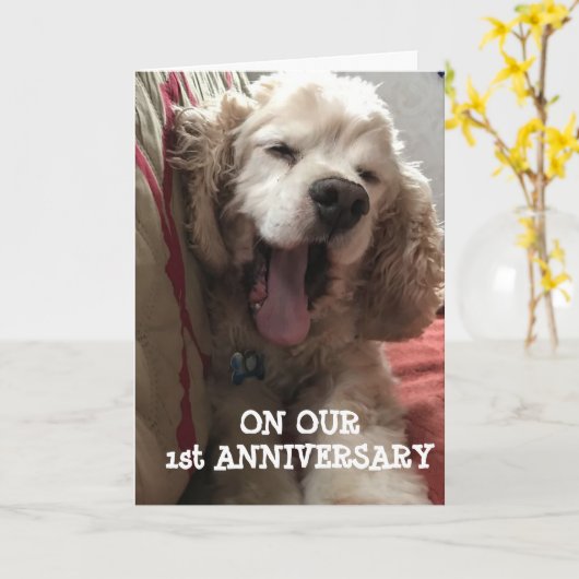 **1周年記念*愛/おもしろい満載 カード (黄色い花)