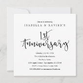 1周年 | パーティー招待状 招待状 (正面)