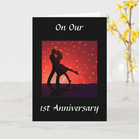 **1周年**残りの人生のダンス カード (黄色い花)