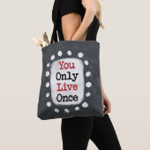 1回だけ生きるYOLOトートバッグ トートバッグ (クローズアップ)