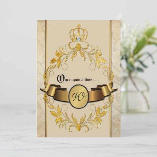 1回のモノグラムでファンタジー結婚の招待 招待状 (スタンド正面)