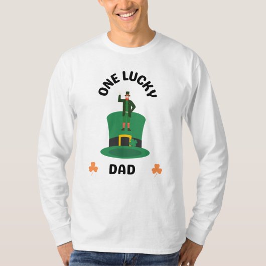 1回のラッキーパパアイリッシュTシャツ Tシャツ (正面)