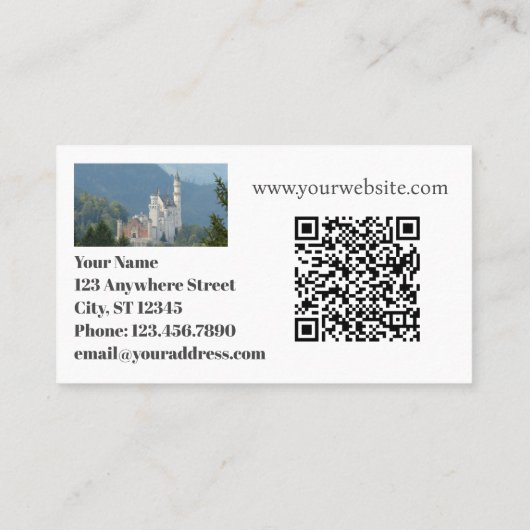 1回の子供のベビーブティックQRコード 名刺 (裏面)