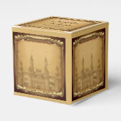 1回の時間結婚式の引き出物 フェイバーボックス (正面サイド)