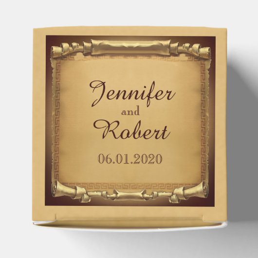 1回の時間結婚式の引き出物 フェイバーボックス (上部)