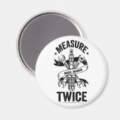 1回の測定で2回のおもしろい整備士ヴィンテージ マグネット (正面/裏面)