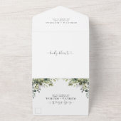 1回の結婚式で緑を満喫 オールインワン招待状 (外側)