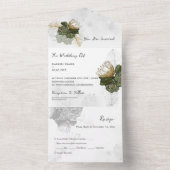 1回の結婚式で花をプロテイア オールインワン招待状 (内側)