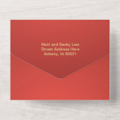 1回の結婚式の招待でクリスマス オールインワン招待状 (裏面)