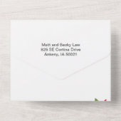 1回の結婚式の招待でクリスマス オールインワン招待状 (裏面)