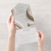 1回の結婚式の招待でスカルプトされたフロー オールインワン招待状 (貼ってはがせる)