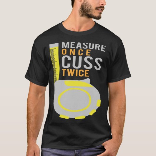 1回の計算で2回の建築作業者 Tシャツ (正面)
