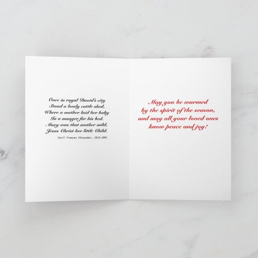 1回デビ王室のッドのシティクリスマスカード シーズンカード (内部)