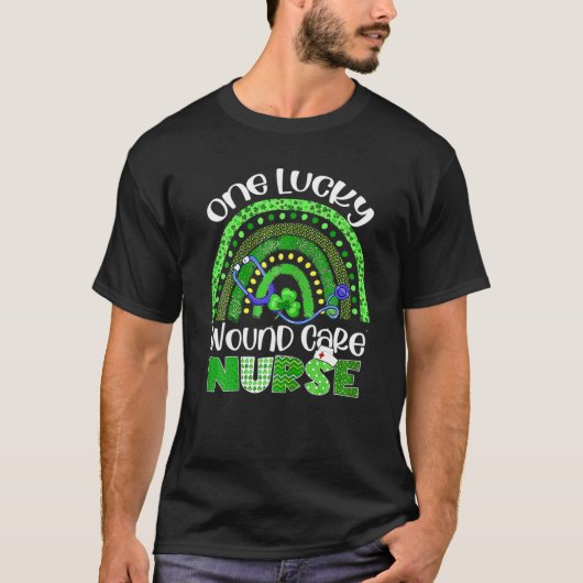 1回ラッキー巻き気にナース聴診器セントパトリック Tシャツ (正面)