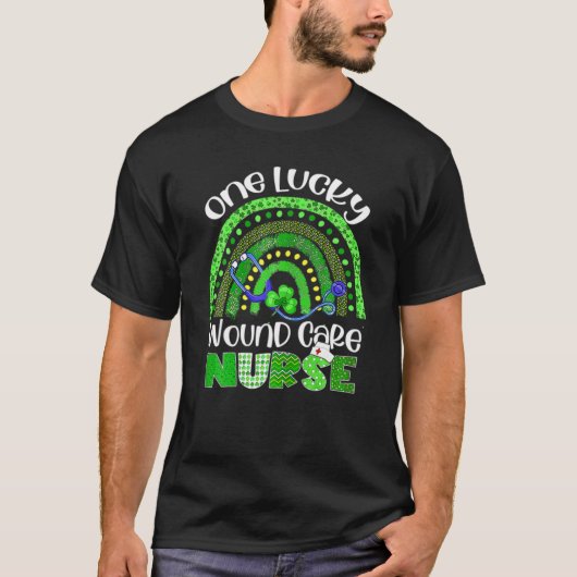 1回ラッキー巻き気にナース聴診器セントパトリック Tシャツ (正面)