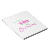 1回目のおばあちゃんピンクの花の贈り物 ノートパッド (アングル)