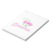 1回目のおばあちゃんピンクの花の贈り物 ノートパッド (回転)