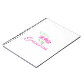 1回目のおばあちゃんピンクの花の贈り物 ノートブック (左側)