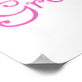 1回目のおばあちゃんピンクの花の贈り物 ポスター (角)