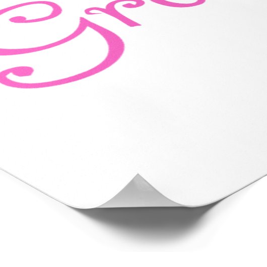 1回目のおばあちゃんピンクの花の贈り物 ポスター (角)