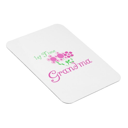 1回目のおばあちゃんピンクの花の贈り物 マグネット (右側)