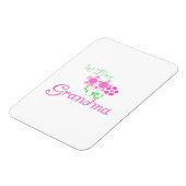 1回目のおばあちゃんピンクの花の贈り物 マグネット (左側)