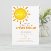 1回目ののまわりに太陽誕生日招待状 招待状 (スタンド正面)