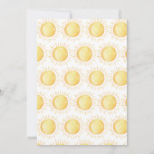 1回目ののまわりに太陽誕生日招待状 招待状 (裏面)